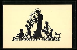 Image du vendeur pour Ansichtskarte Ihr Kinderlein kommet, Scherenschnitt mis en vente par Bartko-Reher