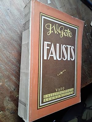 Imagen del vendedor de Fausts Tragedija I un II dala a la venta por Windau Antiquariat