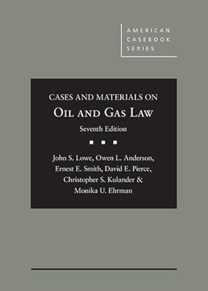 Bild des Verkufers fr Cases and Materials on Oil and Gas Law zum Verkauf von GreatBookPrices