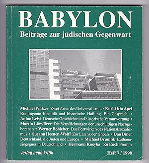 Image du vendeur pour Babylon. Beitrge zur jdischen Gegenwart. Heft 7 / 1990 mis en vente par GAENSAN Versandantiquariat
