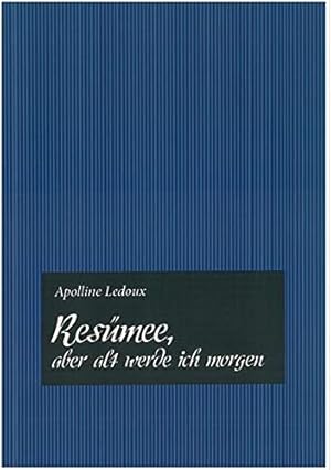 Immagine del venditore per Resmee, aber alt werde ich morgen das etwas andere Lesebuch : Anekdoten, Kurzgeschichten, Essays venduto da Antiquariat Buchhandel Daniel Viertel