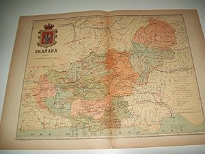 Seller image for Mapa de la provincia de Granada. 1902. Firmado por Benito Chias for sale by EL BOLETIN