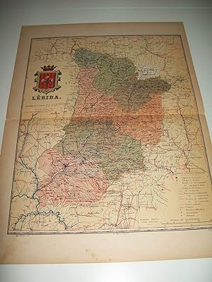 Seller image for Mapa de la provincia de Lerida. Firmado por Benito Chias for sale by EL BOLETIN