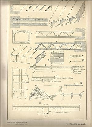 Immagine del venditore per Lamina 154: Tratado de arquitectura de Sugraes - Hormigon armado venduto da EL BOLETIN