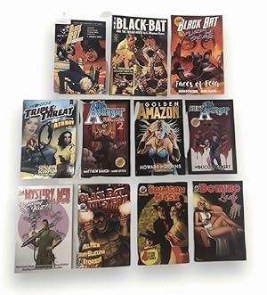 Seller image for Lot of 11 Modern Pulp fiction~Airship/Moonstone/Black Bat~Avenger~Mystery Men~Golden Amazon~Domino~Crimson Mask for sale by Queen City Books