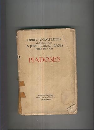 Imagen del vendedor de Obras completes de Torras y Bages :Piadoses Vol. XII a la venta por El Boletin