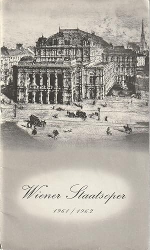 Seller image for PROGRAMMHEFT DER WIENER STAATSOPER 31. Mai 1962 for sale by Programmhefte24 Schauspiel und Musiktheater der letzten 150 Jahre