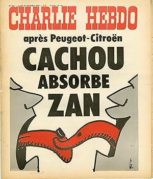 "CHARLIE HEBDO N°213 du 16/12/1974" Gébé : CACHOU ABSORBE ZAN