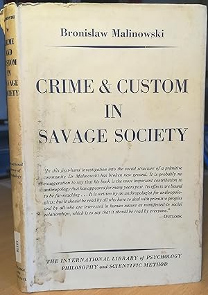 Bild des Verkufers fr Crime & Custom in Savage Society zum Verkauf von Saturday Books