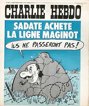 "CHARLIE HEBDO N°220 du 3/2/1975" WOLINSKI : SADATE ACHÈTE LA LIGNE MAGINOT