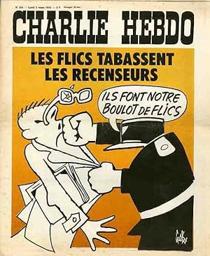"CHARLIE HEBDO N°224 du 3/3/1975" Gébé : LES FLICS TABASSENT LES RECENSEURS