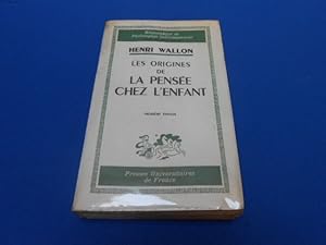 Immagine del venditore per Les origines de la pense chez l'enfant venduto da Emmanuelle Morin