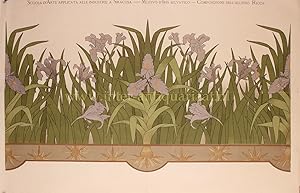 Immagine del venditore per LIBERTY STYLE / ART NOUVEAU POSTER Wild irises venduto da Inter-Antiquariaat Mefferdt & De Jonge