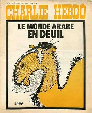 "CHARLIE HEBDO N°228 du 27/3/1975" REISER : LE MONDE ARABE EN DEUIL