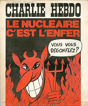 "CHARLIE HEBDO N°232 du 24/4/1975" WOLINSKI : LE NUCLÉAIRE C'EST L'ENFER / PARISIENS TOUS A LA MANIF