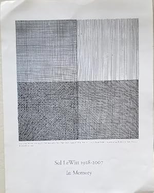 Image du vendeur pour Sol LeWitt 1928-2007. In Memory (single sheet of one of his works "Lines in Four Directions") mis en vente par DR Fine Arts