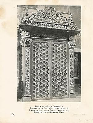 Imagen del vendedor de Lamina 1080: CATEDRAL DE BARCELONA. Puerta de la Sala Capitular a la venta por EL BOLETIN