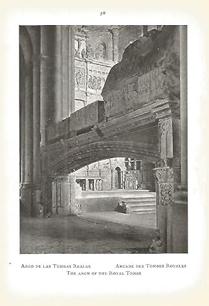 Seller image for Lamina 560: MONASTERIO DE POBLET. Arco de las Tumbas Reales for sale by EL BOLETIN