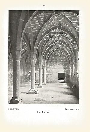 Seller image for Lamina 556: MONASTERIO DE POBLET. Biblioteca for sale by EL BOLETIN