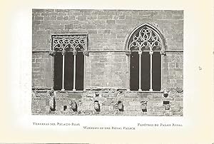 Seller image for Lamina 568: MONASTERIO DE POBLET. Ventanas del Palacio Real for sale by EL BOLETIN