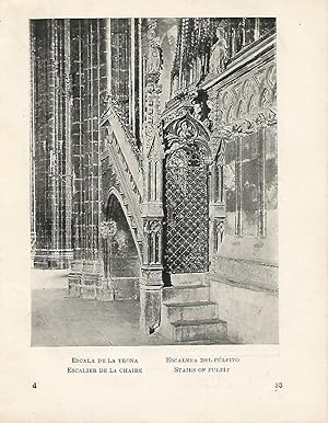 Imagen del vendedor de Lamina 1070: CATEDRAL DE BARCELONA. Escalera del pulpito a la venta por EL BOLETIN