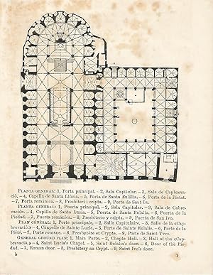 Imagen del vendedor de Lamina 1054: CATEDRAL DE BARCELONA. Planta a la venta por EL BOLETIN