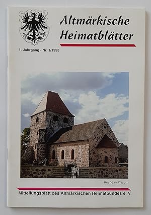 AltmÃ¤rkische HeimatblÃ¤tter 1. Jahrg. Nr. 1/1993