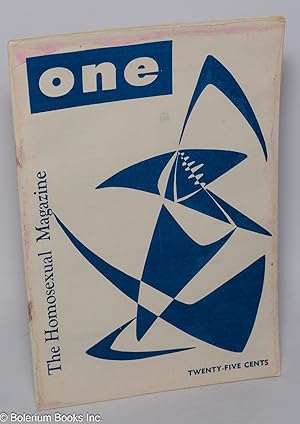 Bild des Verkufers fr ONE: the homosexual magazine vol. 3, #11, November 1955 zum Verkauf von Bolerium Books Inc.