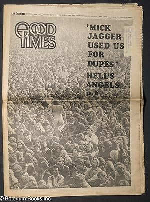 Imagen del vendedor de Good Times: universal life/ bulletin of the Church of the Times; vol. 2, #48, December 11, 1969: 'Mick Jagger used us for dupes' Hell's Angels a la venta por Bolerium Books Inc.