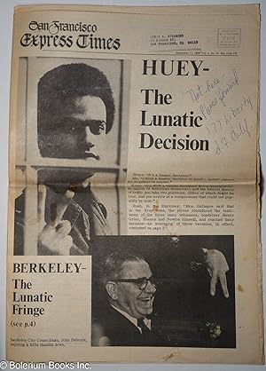 Immagine del venditore per San Francisco Express Times, vol. 1, #34, Sept. 11, 1968: Huey - the lunatic decision venduto da Bolerium Books Inc.