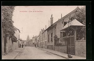 Carte postale Acheres, Rue de St.-Germain, vue de la rue