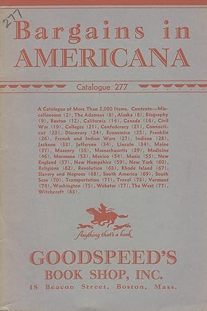 Bargains in Americana [cover title] [No. 277]