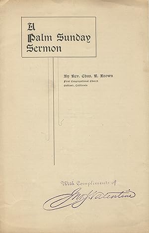 A Palm Sunday sermon [cover title]