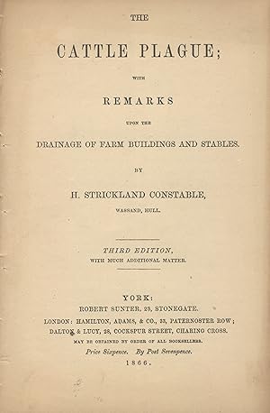 Seller image for The cattle plague; with remarks upon the drainage of farm buildings and stables. Third edition, with much additional matter for sale by Zamboni & Huntington