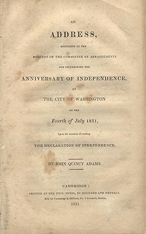 An address, delivered at the request of the committee of arrangements for celebrating the anniver...