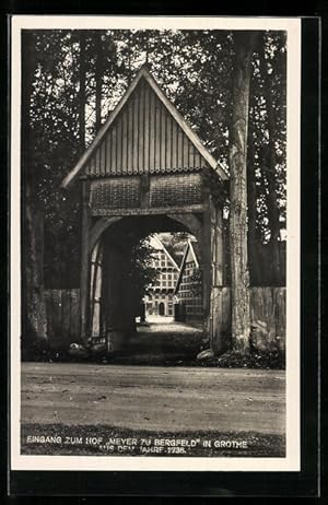 Ansichtskarte Grothe, Eingang zum Hof Meyer zu Bergfeld