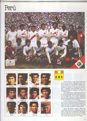 Imagen del vendedor de Espaa 1982 lamina 01: Seleccion de Peru a la venta por EL BOLETIN