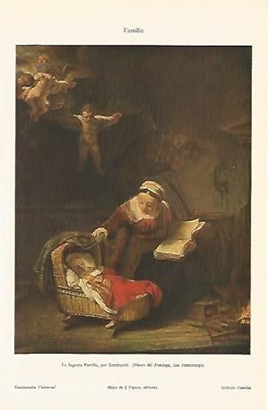 Bild des Verkufers fr LAMINA ESPASA 2429: La Sagrada Familia de Rembrandt zum Verkauf von EL BOLETIN