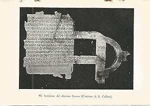 Imagen del vendedor de Lamina 461: CATACUMBAS DE ROMA. Inscripcion del diacono Severo. Cementerio de San Calixto a la venta por EL BOLETIN