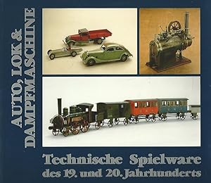 Bild des Verkufers fr Auto, Lok & Dampfmaschine. Technische Spielware des 19. und 20. Jahrhunderts. Mit Beitrgen von Manfred Bachmann, Rolf Wilhelm Brednich und Friedrich Salzmann. Ausstellung der Staatlichen Kunstsammlungen Kassel. Hessisches Landesmuseum, Torwache 2. Dezember 1984 bis 27. Mai 1985. zum Verkauf von Lewitz Antiquariat