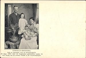 Ansichtskarte / Postkarte Südafrika, Cornelis Broeksma mit Familie, Burenkrieg