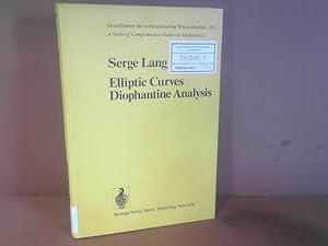 Image du vendeur pour Elliptic Curves. Diophantine Analysis. (= Grundlehren der mathematischen Wissenschaften, Band 231). mis en vente par Antiquariat Deinbacher