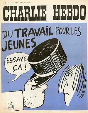 "CHARLIE HEBDO N°238 du 5/6/1975" Gébé : DU TRAVAIL POUR LES JEUNES / SUPER MIRAGE