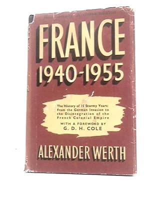 Bild des Verkufers fr France 1940 - 1955 zum Verkauf von World of Rare Books