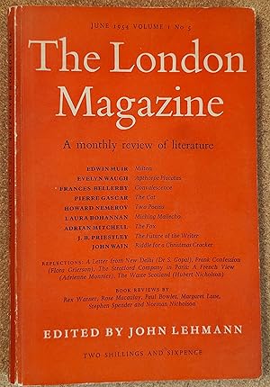 Seller image for The London Magazine June 1954 / Evelyn Waugh "Apthorpe Placatus" / Edwin Muir "Milton" / Pierre Gascar "The Cat" / Laura Bohannon "Michigan Mallecho" / J B Priestley "The Future of the Writer" / Dr S Gopal "A Letter from New Delhi" / Paul Bowles reviews "The Alleys Of Marrakesh" (Peter Mayne) for sale by Shore Books