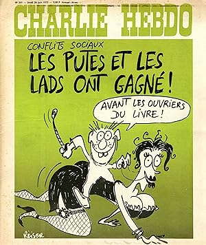 "CHARLIE HEBDO N°241 du 26/6/1975" REISER : LES PUTES ET LES LADS ONT GAGNÉ !