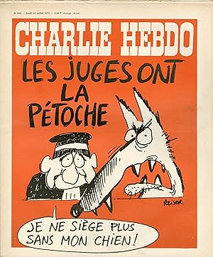 "CHARLIE HEBDO N°243 du 10/7/1975" REISER : LES JUGES ONT LA PÉTOCHE