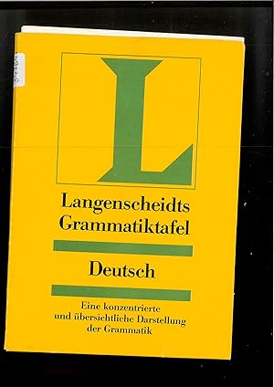 Seller image for Langenscheidts Grammatiktafel Deutsch for sale by Papel y Letras