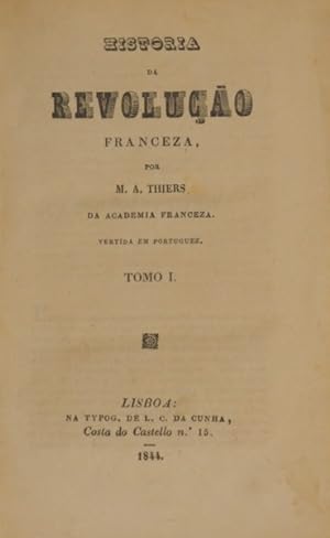Bild des Verkufers fr HISTORIA DA REVOLUO FRANCEZA, zum Verkauf von Livraria Castro e Silva