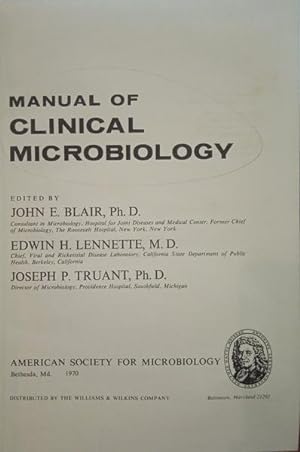 Seller image for MANUAL OF CLINICAL MICROBIOLOGY. for sale by Livraria Castro e Silva